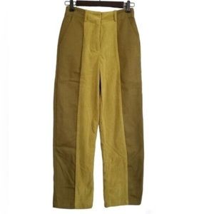 High Waisted Green Paper Moon Straight Leg Pants
